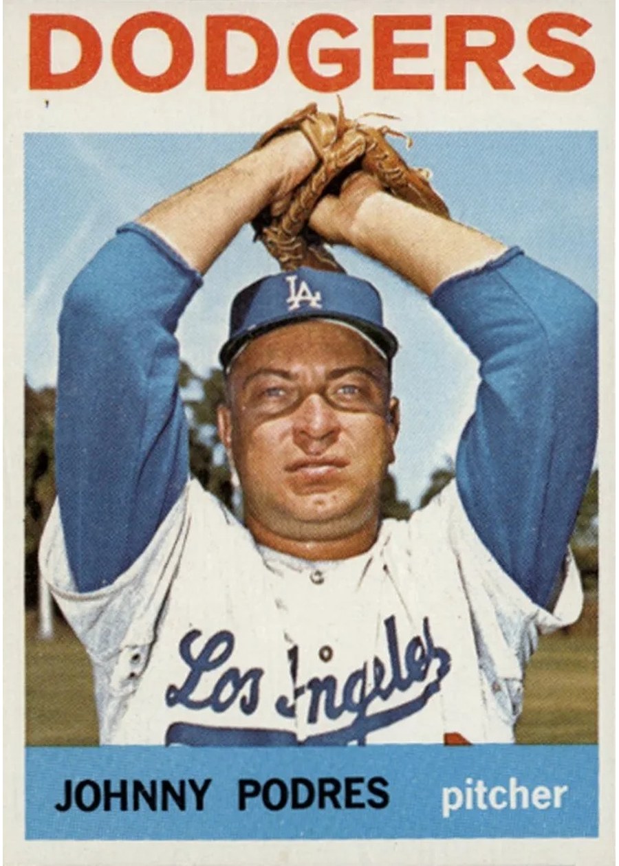 1964 Topps #580 Johnny Podres, Los Angeles Dodgers