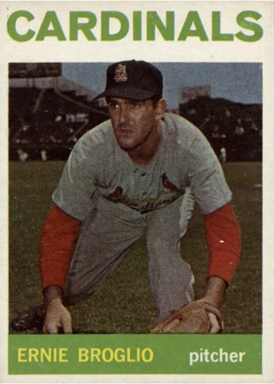 1964 Topps #59 Ernie Broglio, St. Louis Cardinals