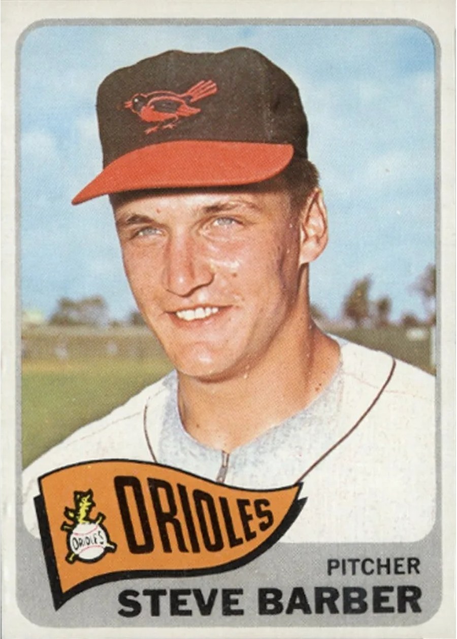 1965 Topps #113 Steve Barber, Baltimore Orioles