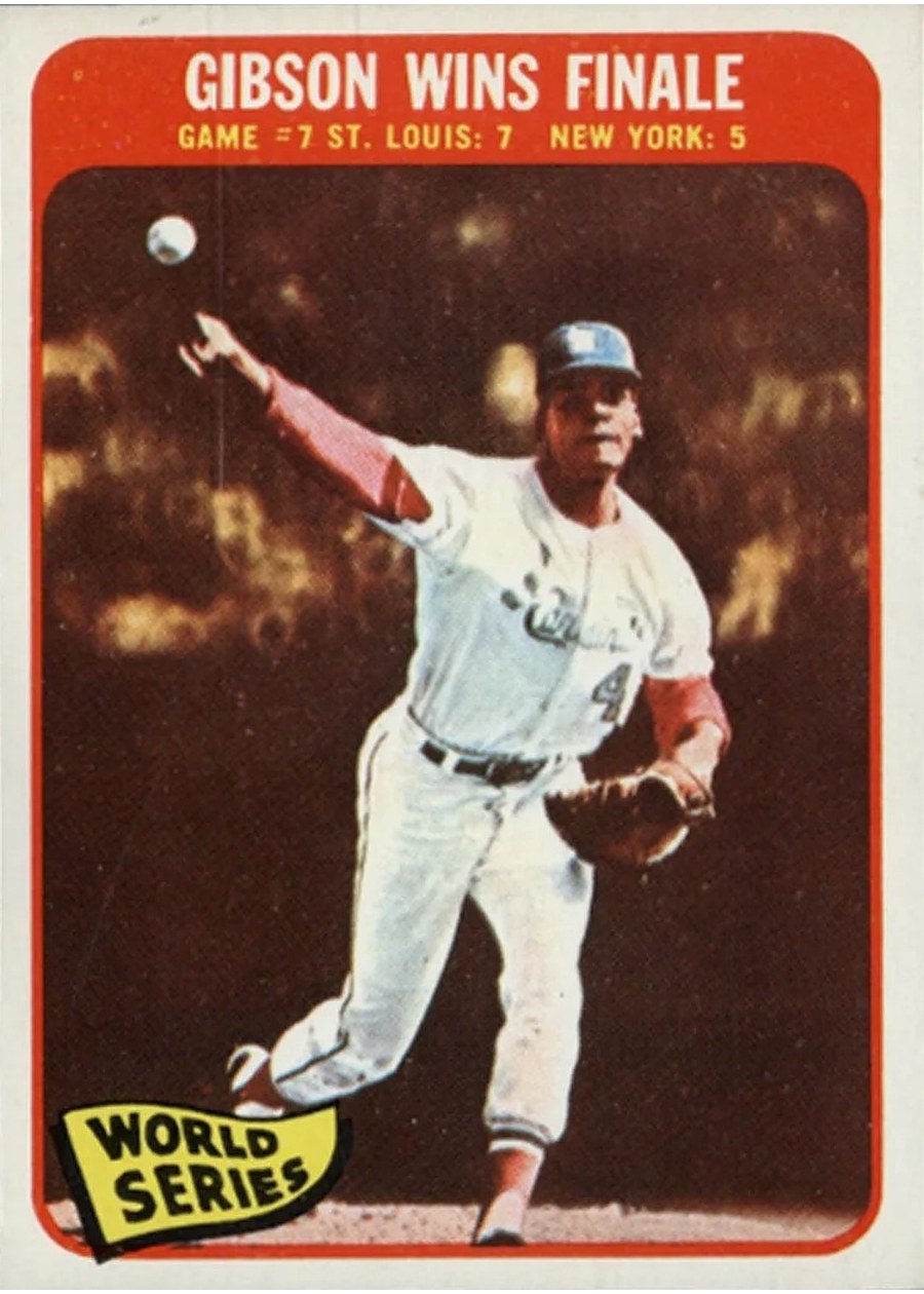 1965 Topps #138 World Series Game #7 - Gibson Wins Finale, St. Louis Cardinals