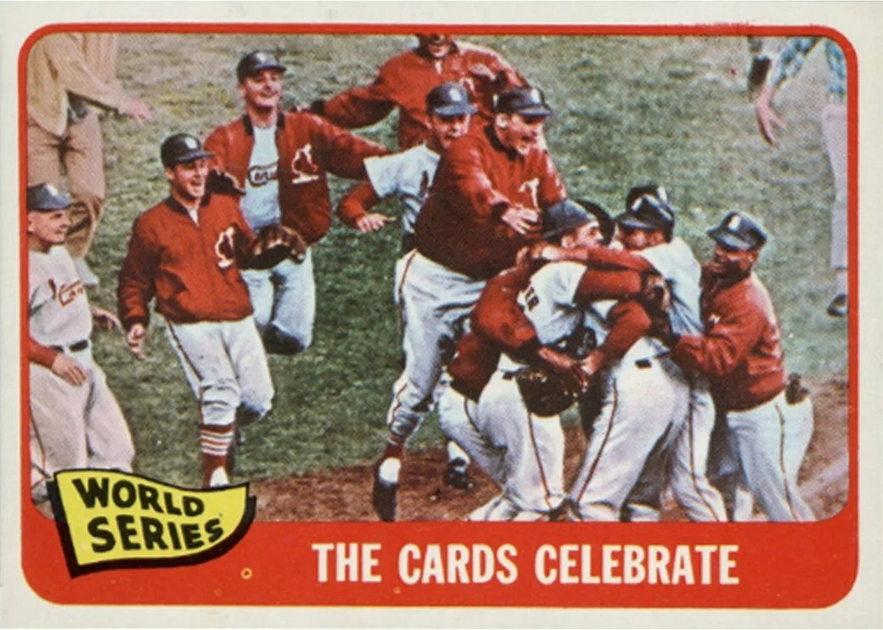 1965 Topps #139 World Series - The Cards Celebrate, St. Louis Cardinals