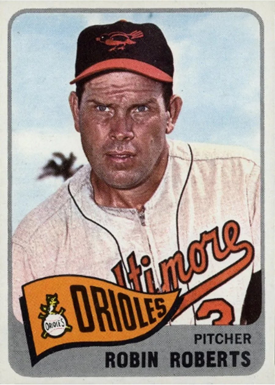 1965 Topps #15 Robin Roberts, Baltimore Orioles