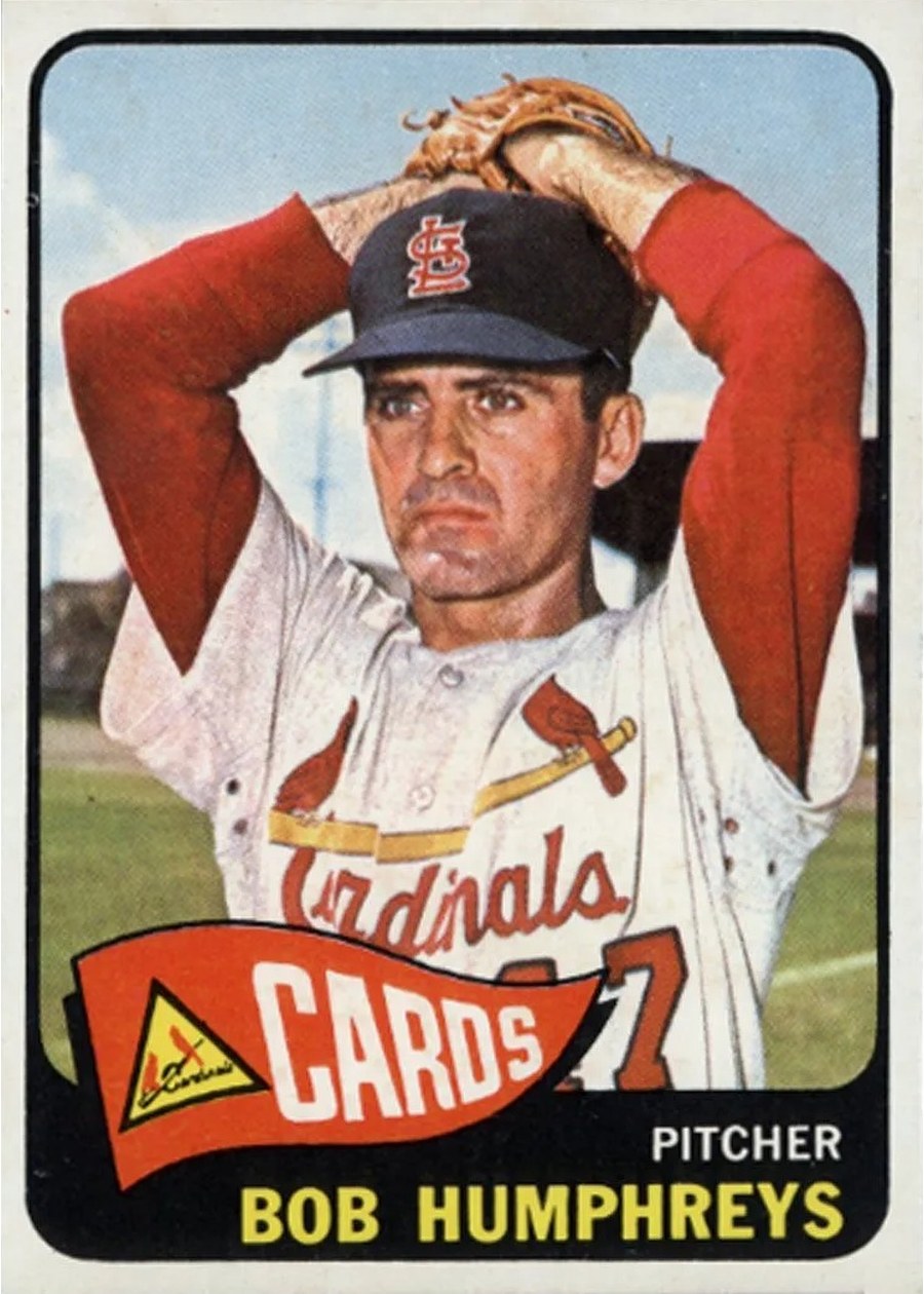 1965 Topps #154 Bob Humphreys, St. Louis Cardinals