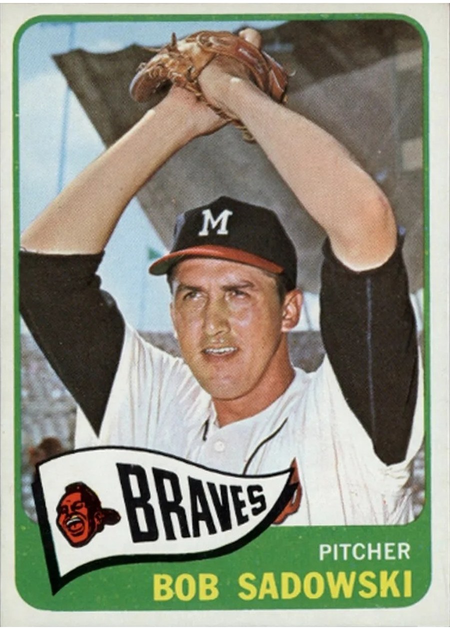 1965 Topps #156 Bob Sadowski, Milwaukee Braves