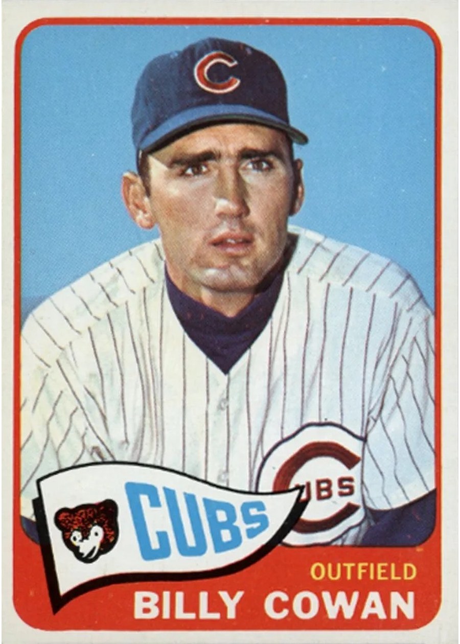 1965 Topps #186 Billy Cowan, Chicago Cubs