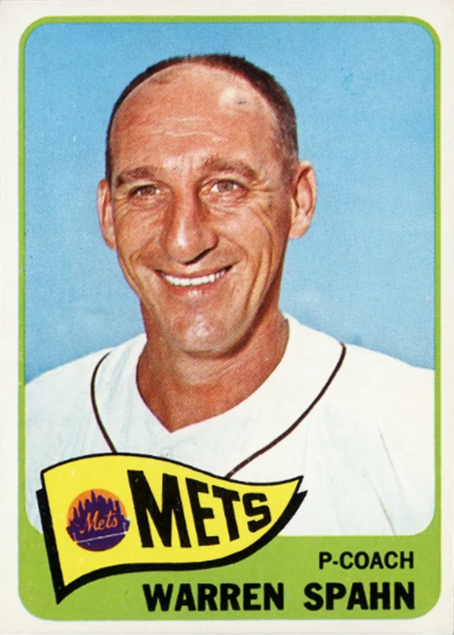 1965 Topps #205 Warren Spahn, New York Mets