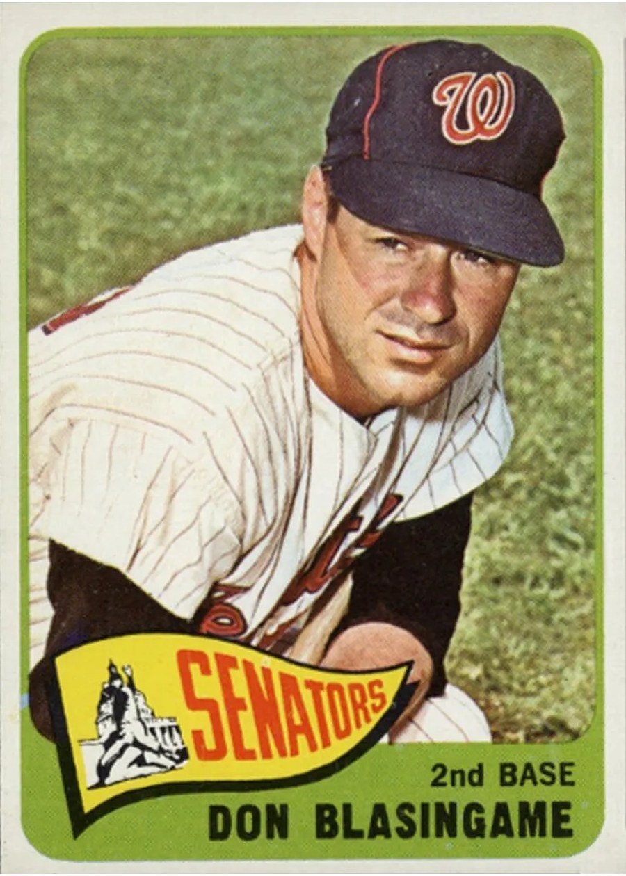 1965 Topps #21 Don Blasingame, Washington Senators