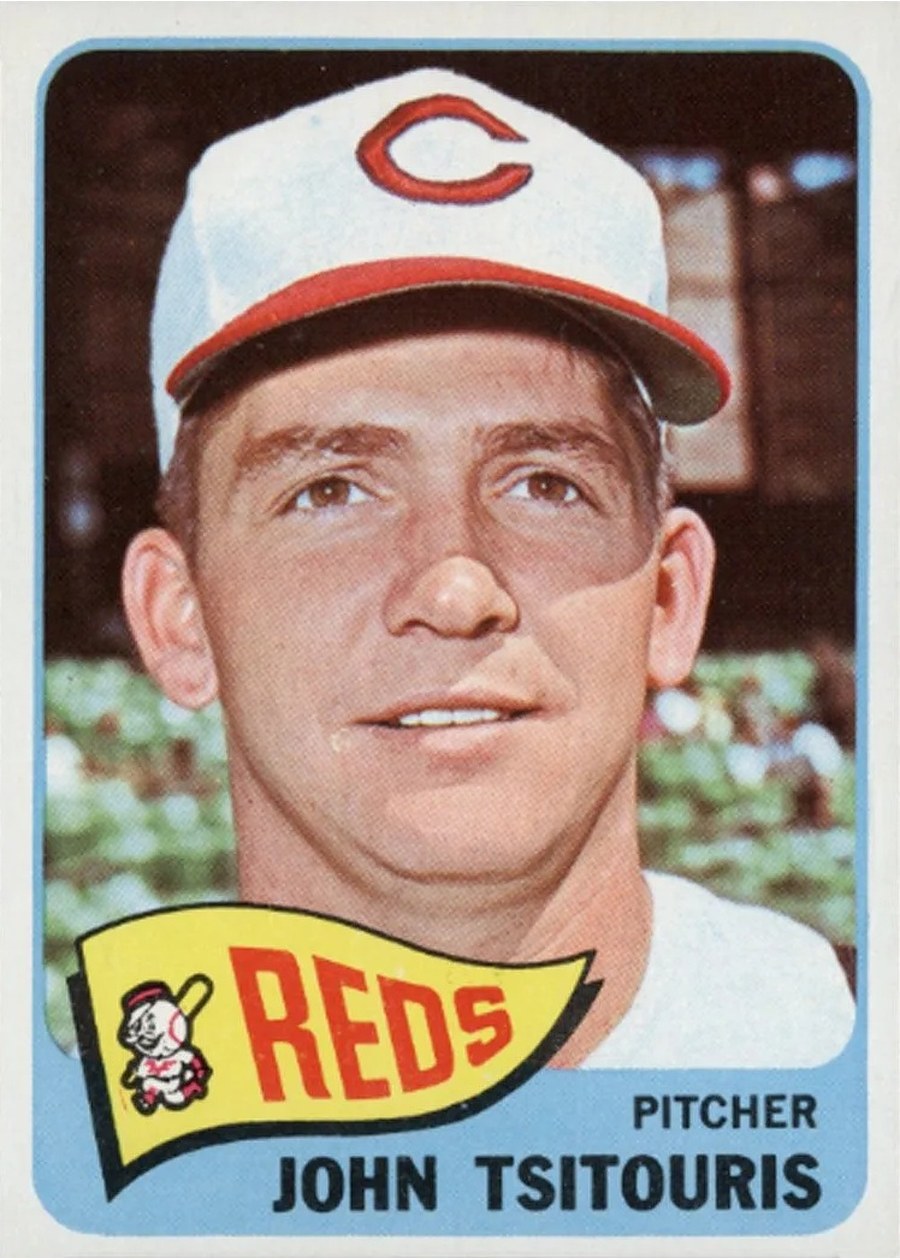 1965 Topps #221 John Tsitouris, Cincinnati Reds