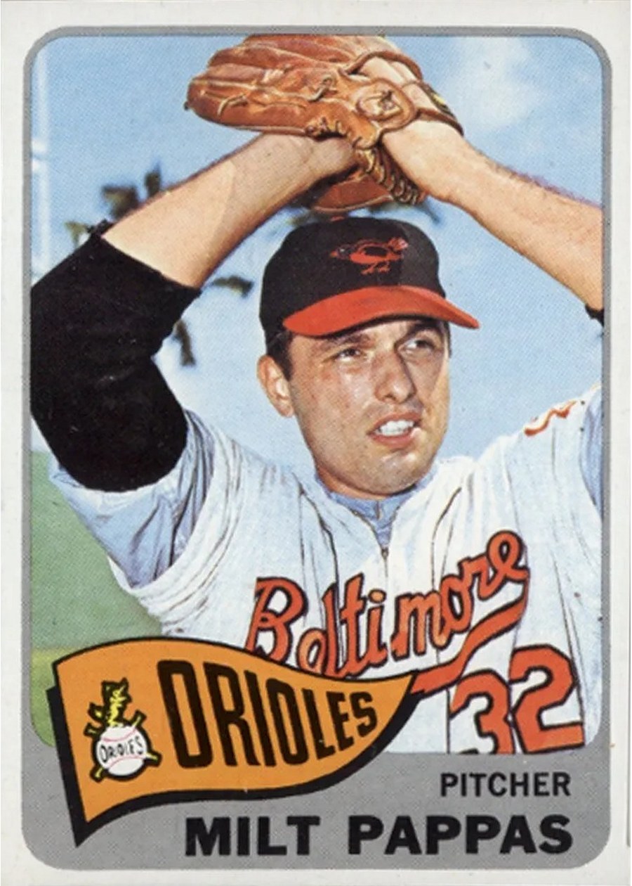 1965 Topps #270 Milt Pappas, Baltimore Orioles