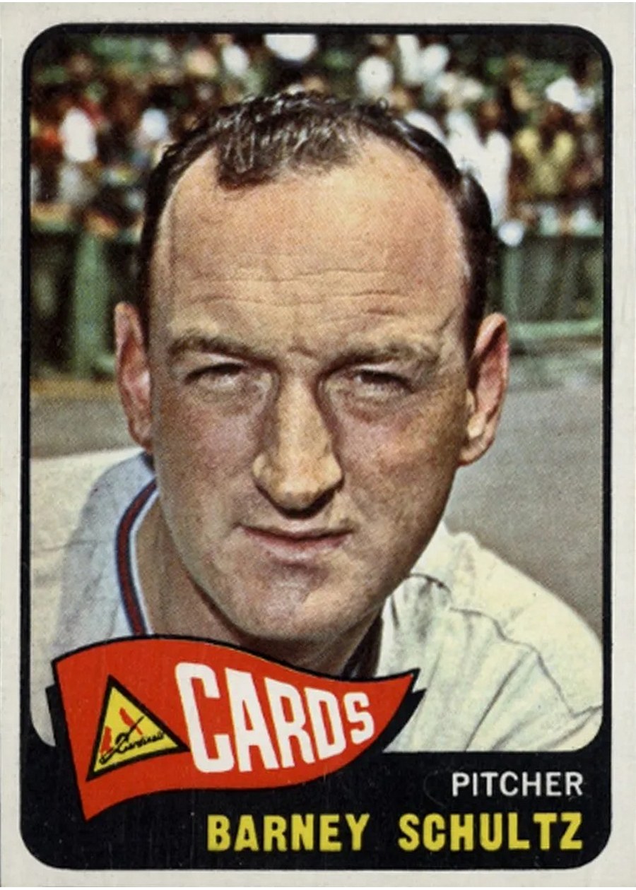 1965 Topps #28 Barney Schultz, St. Louis Cardinals