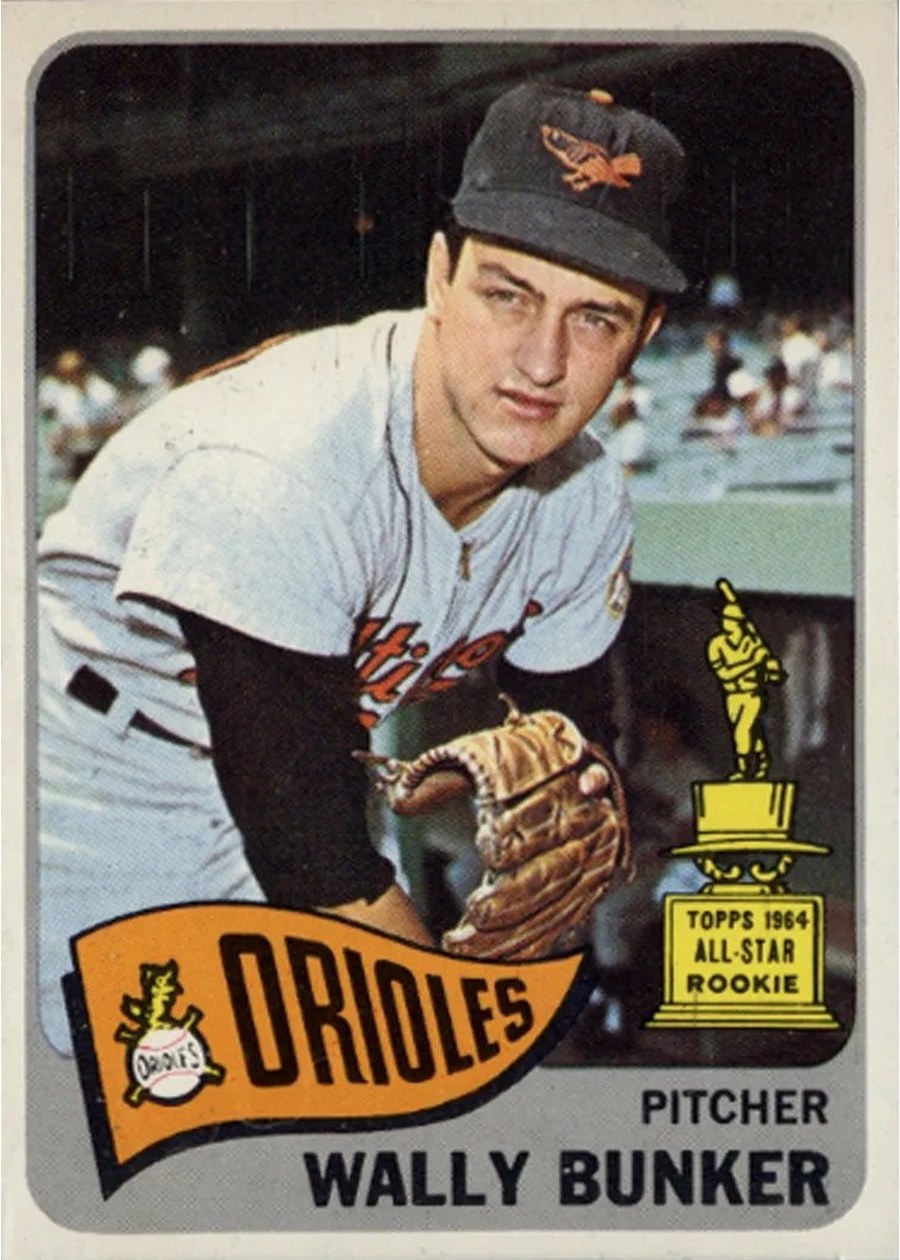 1965 Topps #290 Wally Bunker, Baltimore Orioles