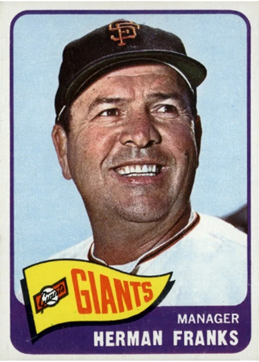 1965 Topps #32 Herman Franks, San Francisco Giants