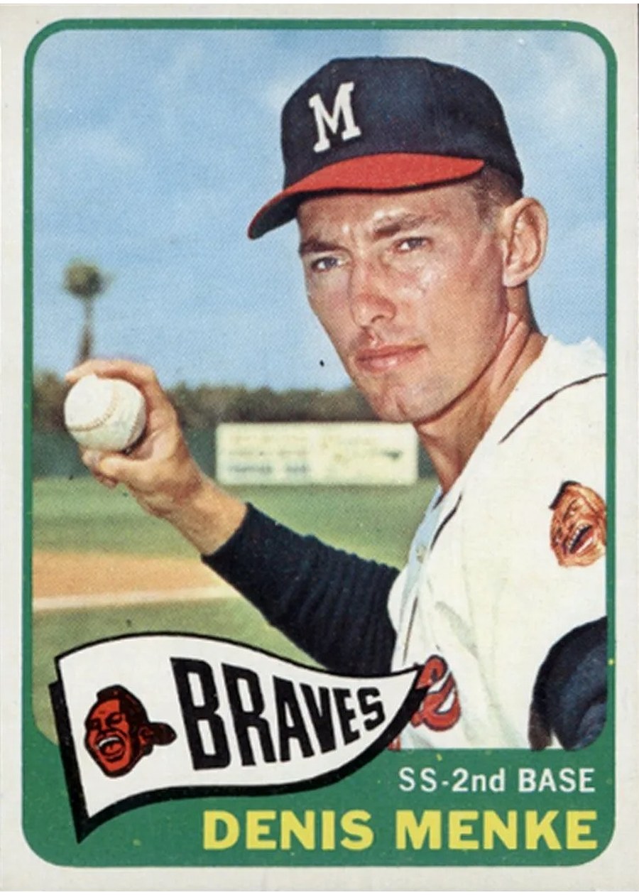 1965 Topps #327 Denis Menke, Milwaukee Braves