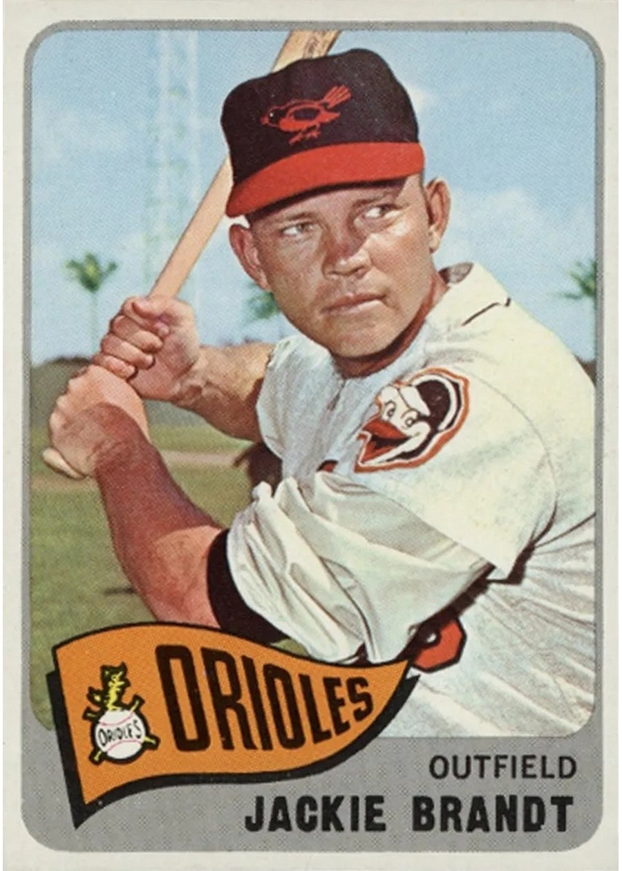 1965 Topps #33 Jackie Brandt, Baltimore Orioles