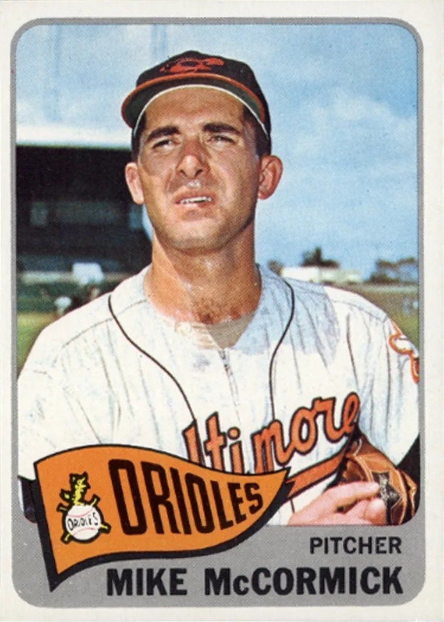1965 Topps #343 Mike McCormick, Baltimore Orioles