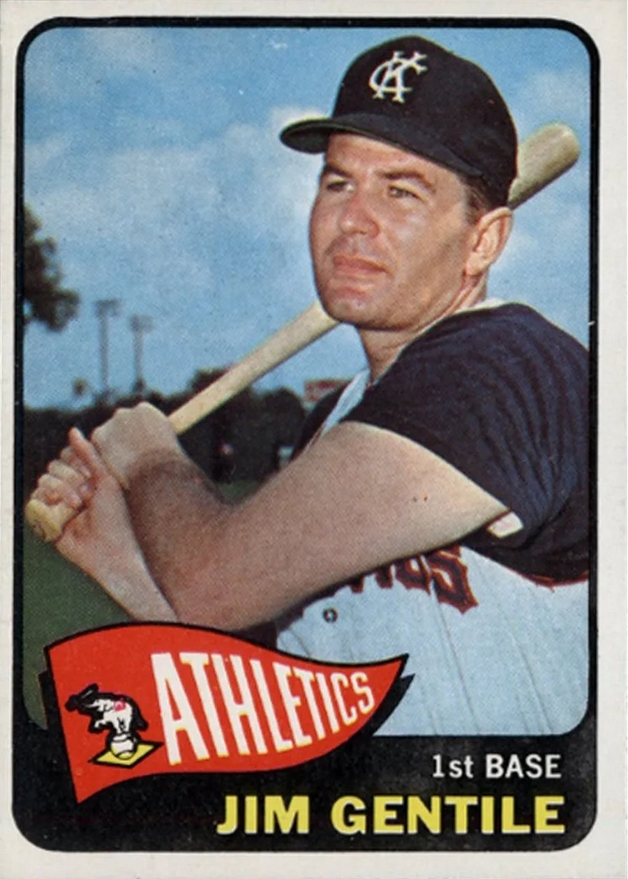 1965 Topps #365 Jim Gentile, Kansas City Athletics
