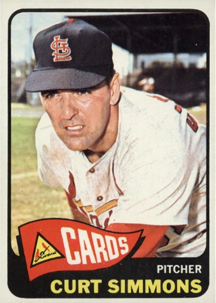 1965 Topps #373 Curt Simmons, St. Louis Cardinals