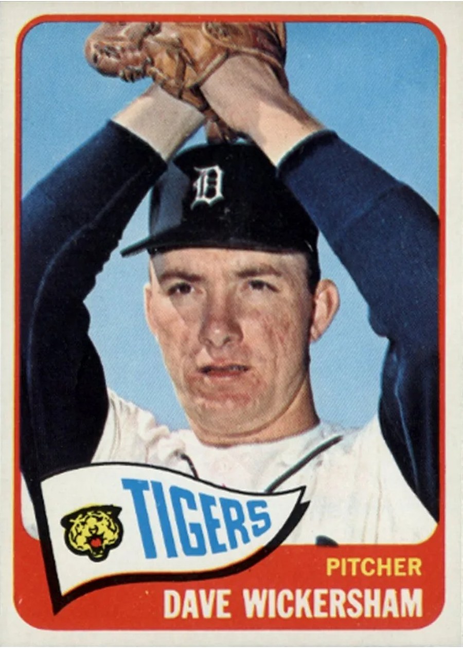 1965 Topps #375 Dave Wickersham, Detroit Tigers