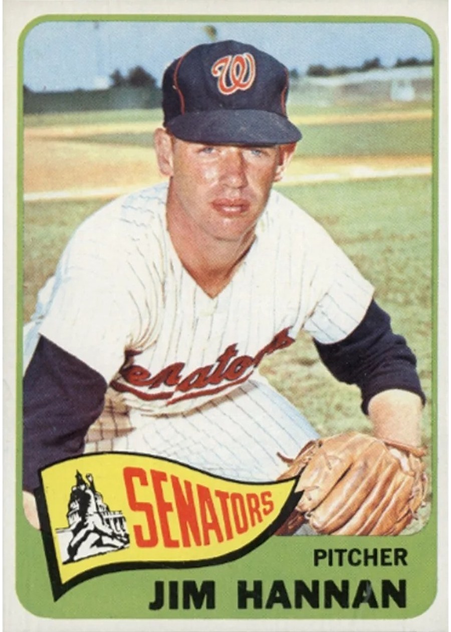 1965 Topps #394 Jim Hannan, Washington Senators