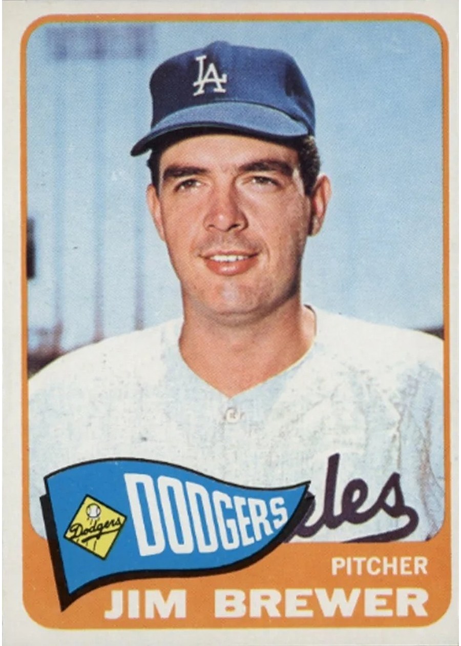 1965 Topps #416 Jim Brewer, Los Angeles Dodgers