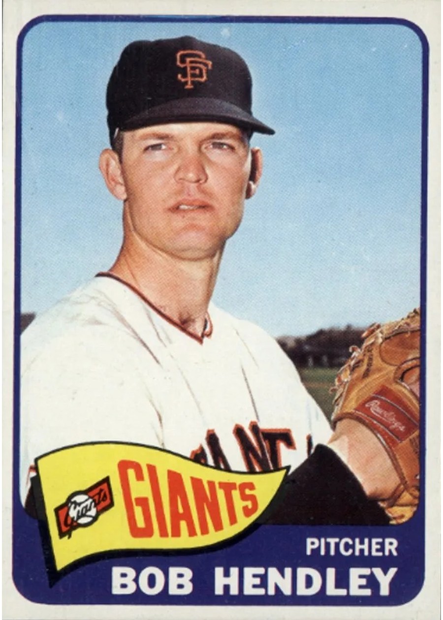 1965 Topps #444 Bob Hendley, San Francisco Giants