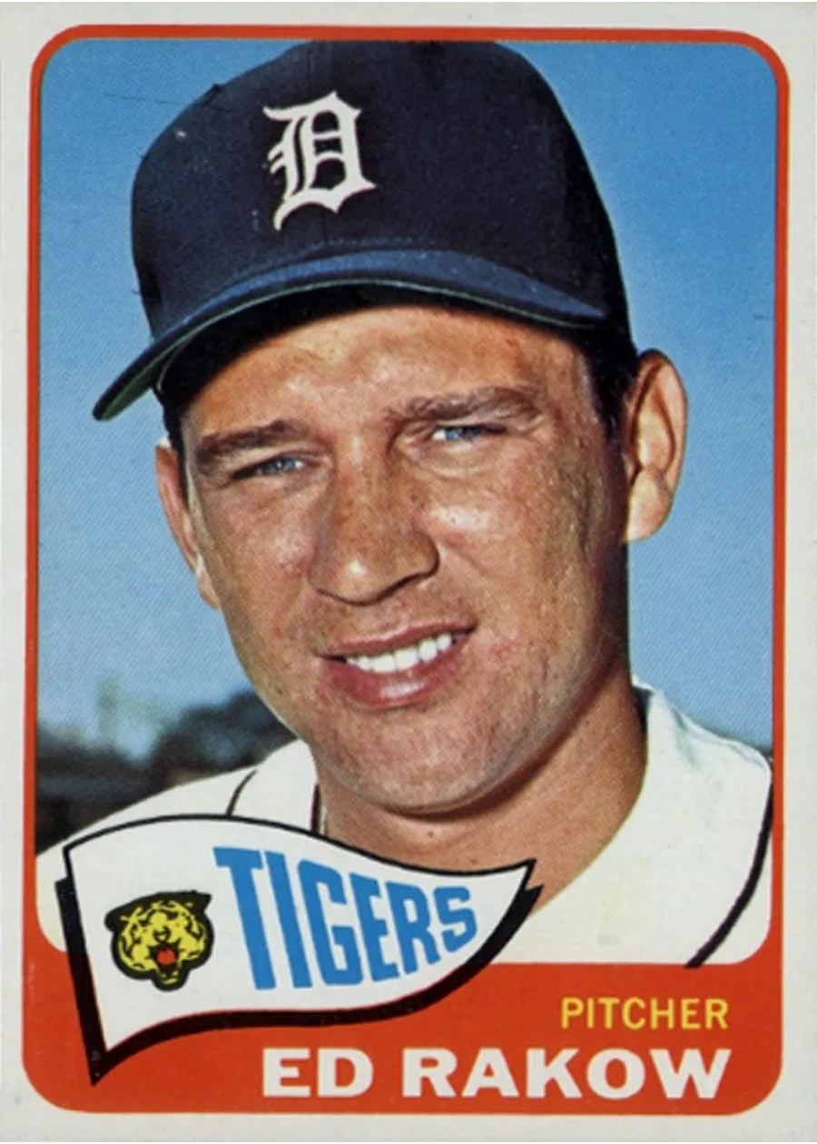1965 Topps #454 Ed Rakow, Detroit Tigers