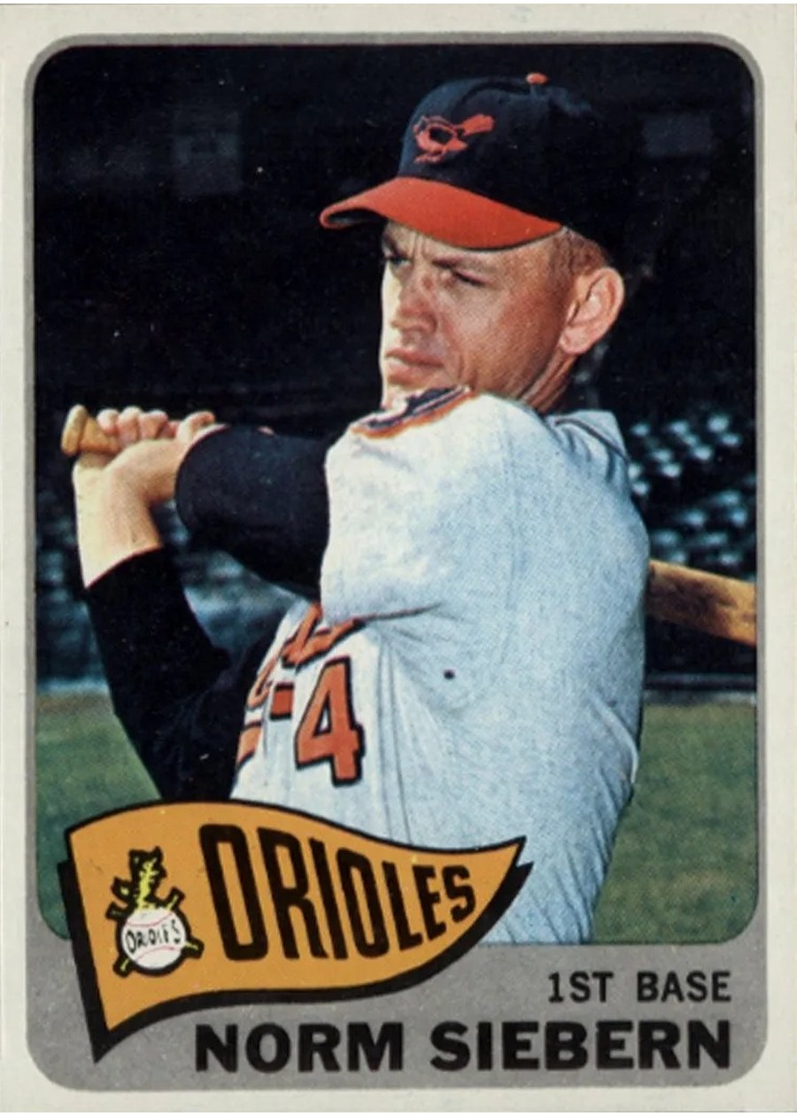 1965 Topps #455 Norm Siebern, Baltimore Orioles