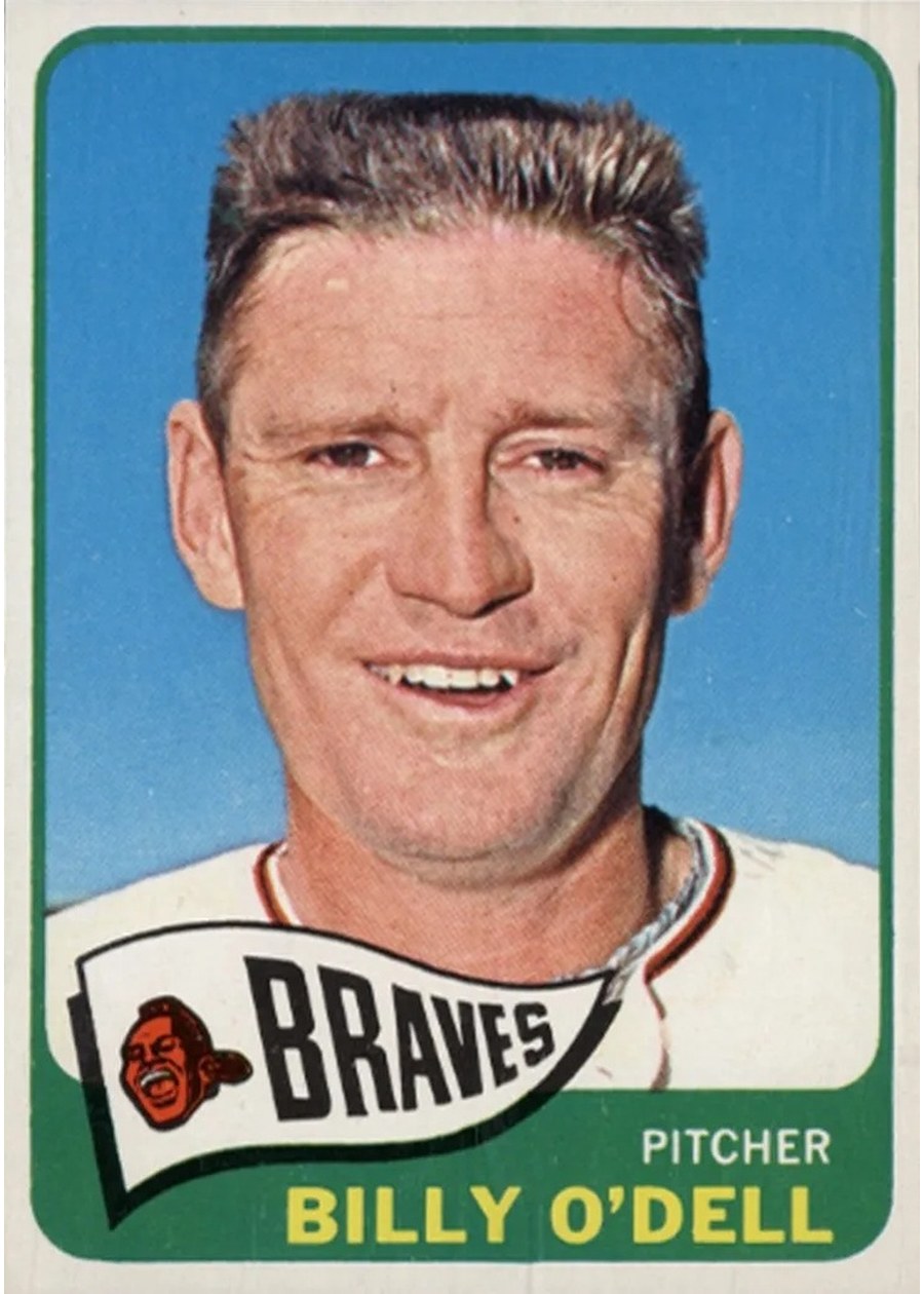 1965 Topps #476 Billy O'Dell, Milwaukee Braves
