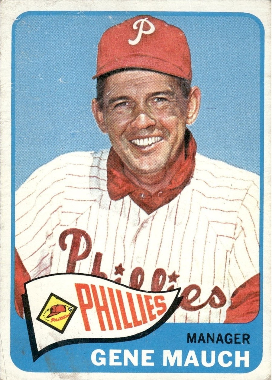 1965 Topps #489 Gene Mauch, Philadelphia Phillies