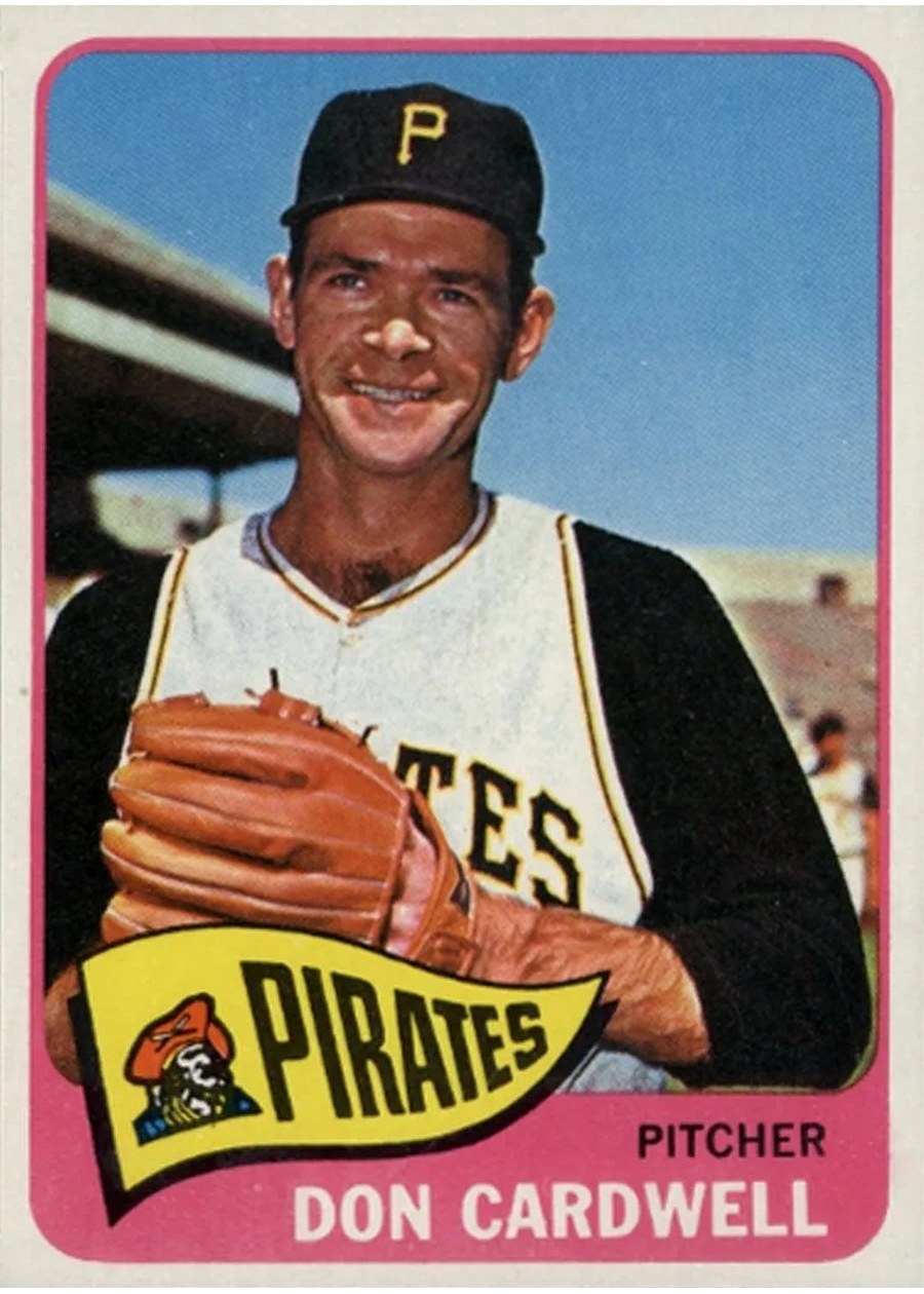 1965 Topps #502 Don Cardwell, Pittsburgh Pirates