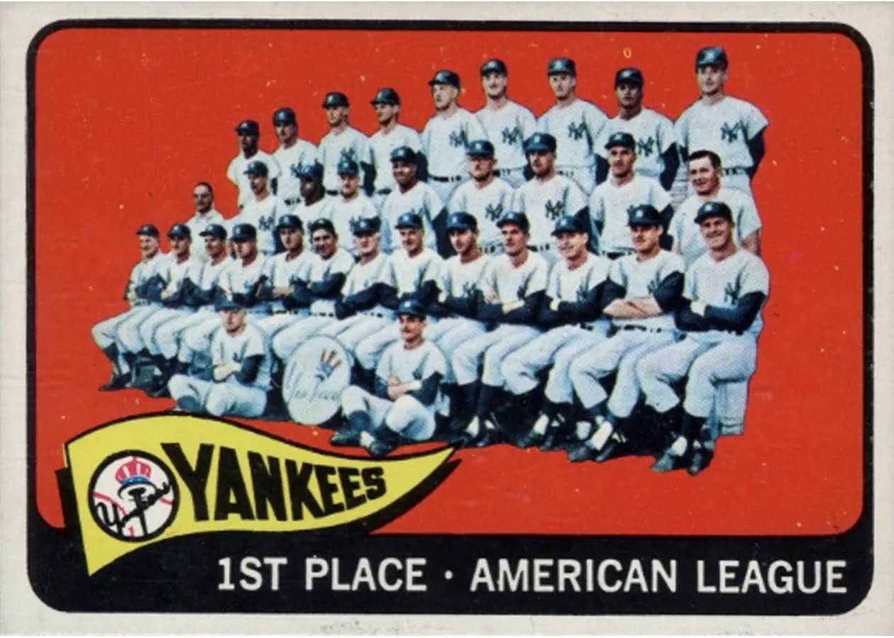 1965 Topps #513 New York Yankees