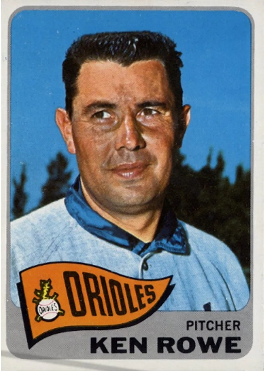 1965 Topps #518 Ken Rowe, Baltimore Orioles