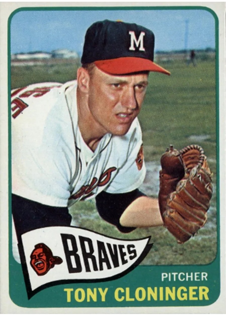 1965 Topps #520 Tony Cloninger, Milwaukee Braves