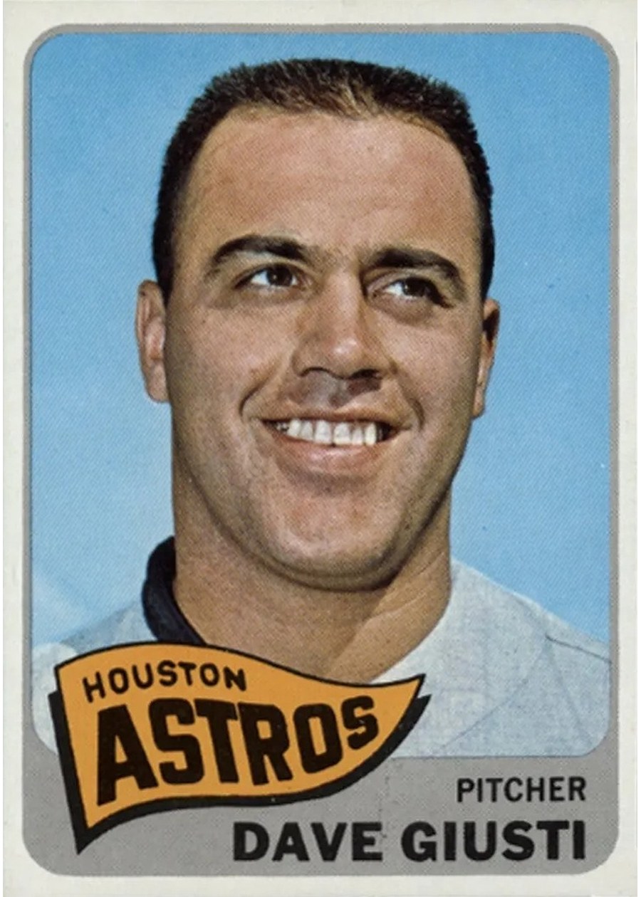 1965 Topps #524 Dave Giusti, Houston Astros