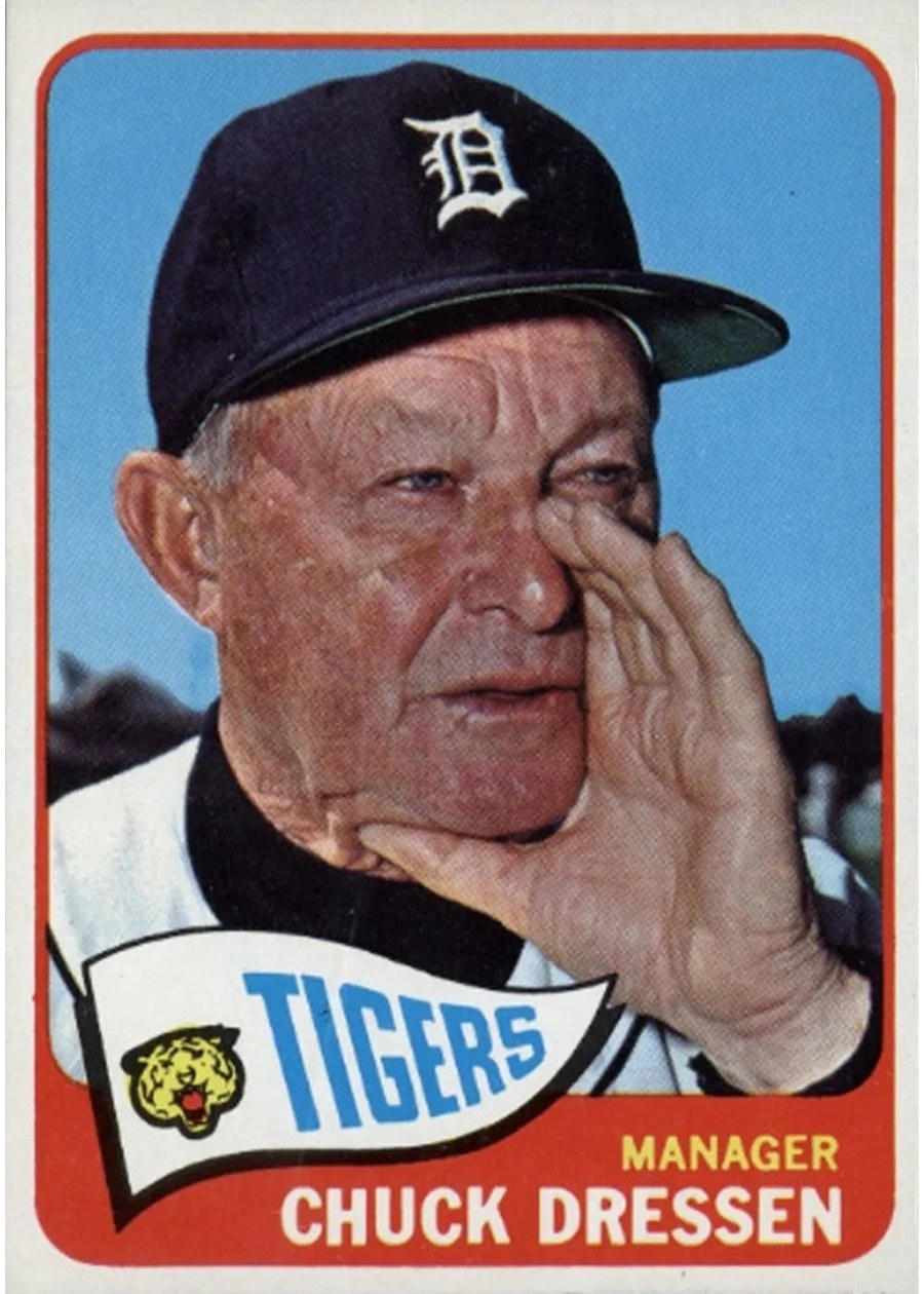 1965 Topps #538 Chuck Dressen, Detroit Tigers