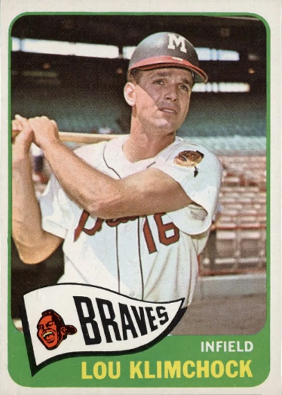 1965 Topps #542 Lou Klimchock, Milwaukee Braves
