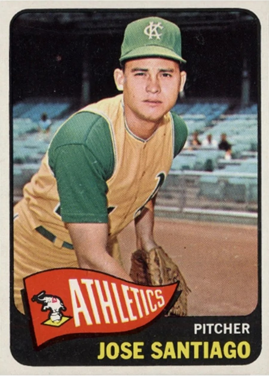 1965 Topps #557 Jose Santiago, Kansas City Athletics