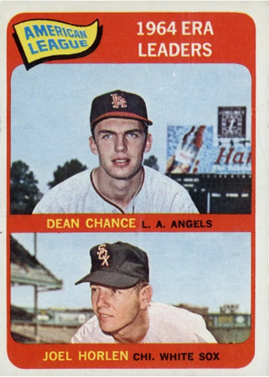 1965 Topps #7 American League 1964 ERA Leaders, Los Angeles Angels / Chicago White Sox