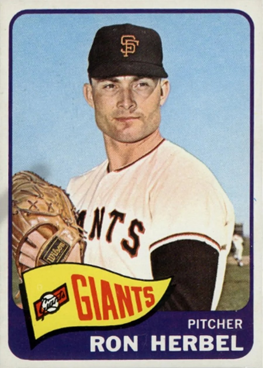 1965 Topps #84 Ron Herbel, San Francisco Giants