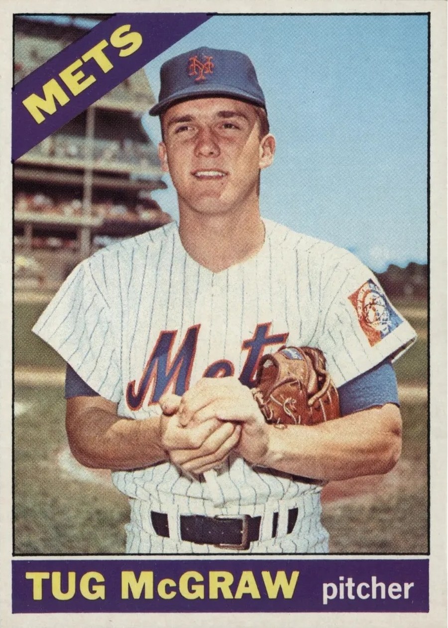 1966 Topps #124 Tug McGraw, New York Mets