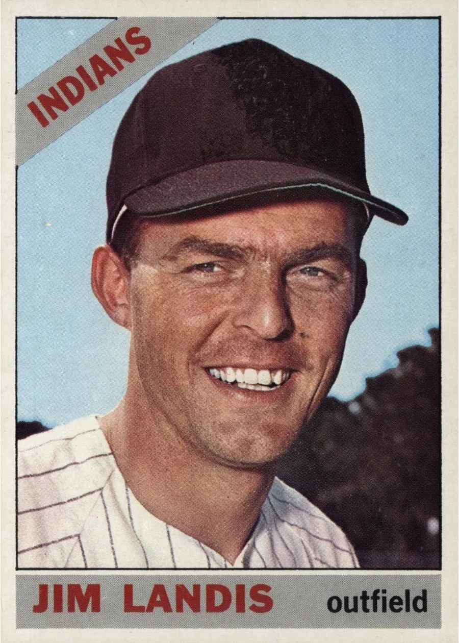 1966 Topps #128 Jim Landis, Cleveland Indians