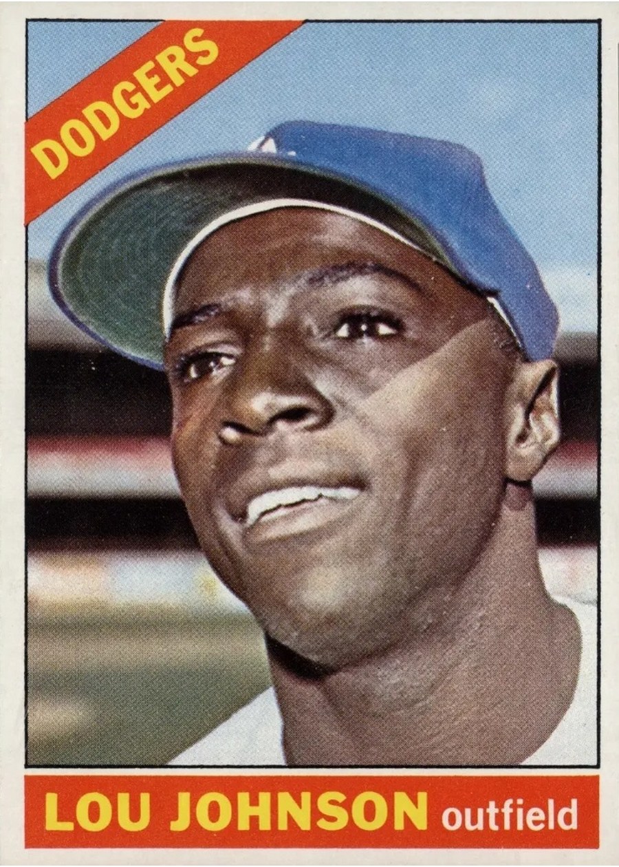 1966 Topps #13 Lou Johnson, Los Angeles Dodgers