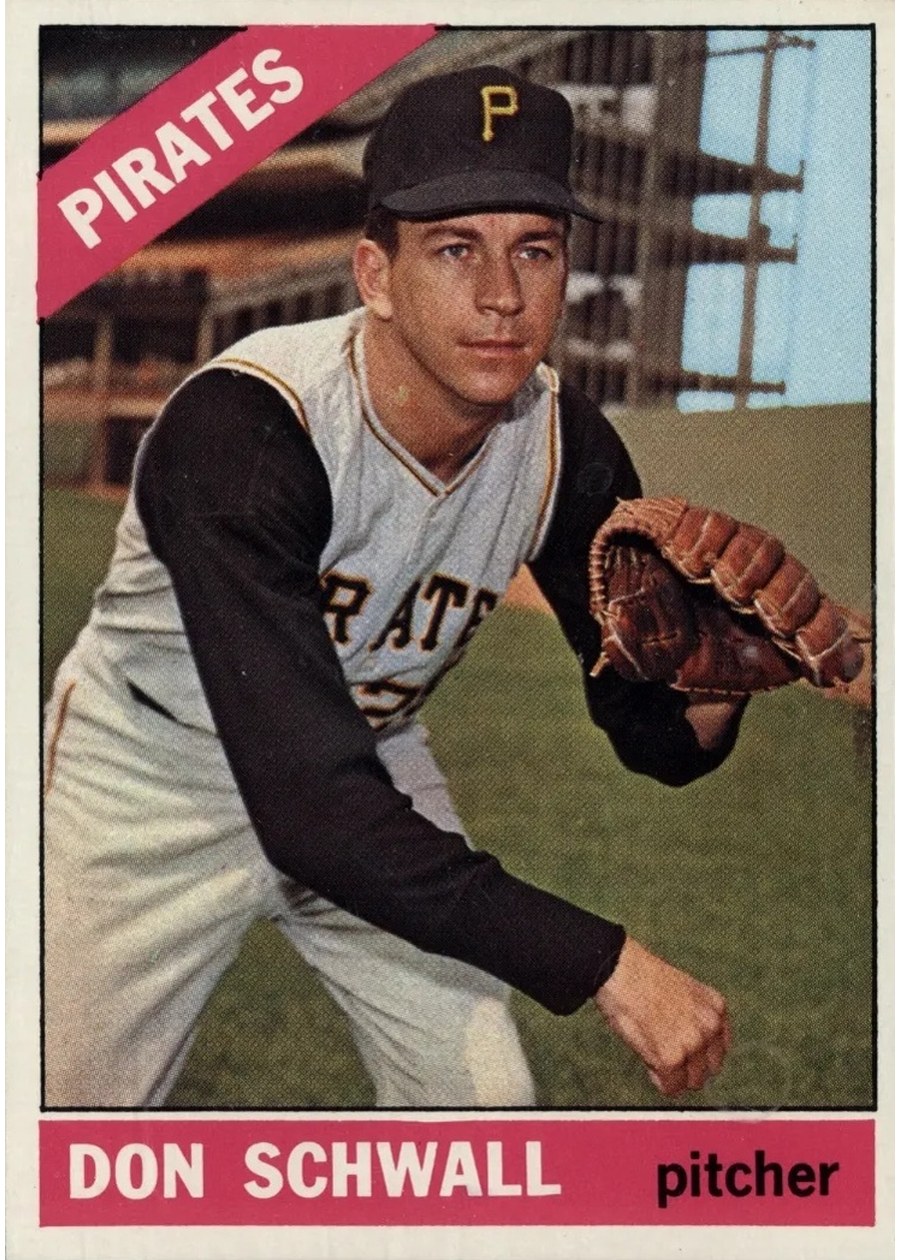 1966 Topps #144 Don Schwall, Pittsburgh Pirates