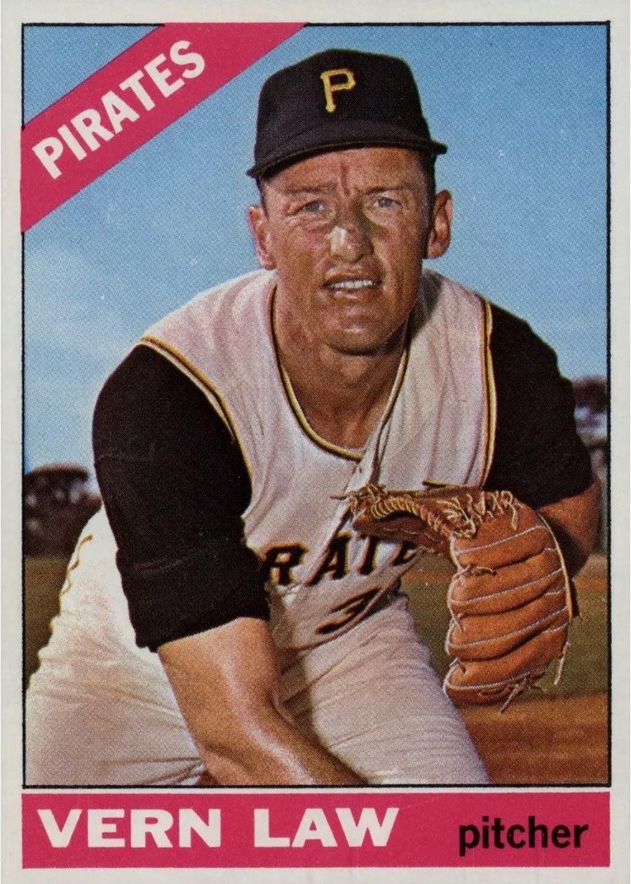 1966 Topps #15 Vern Law, Pittsburgh Pirates