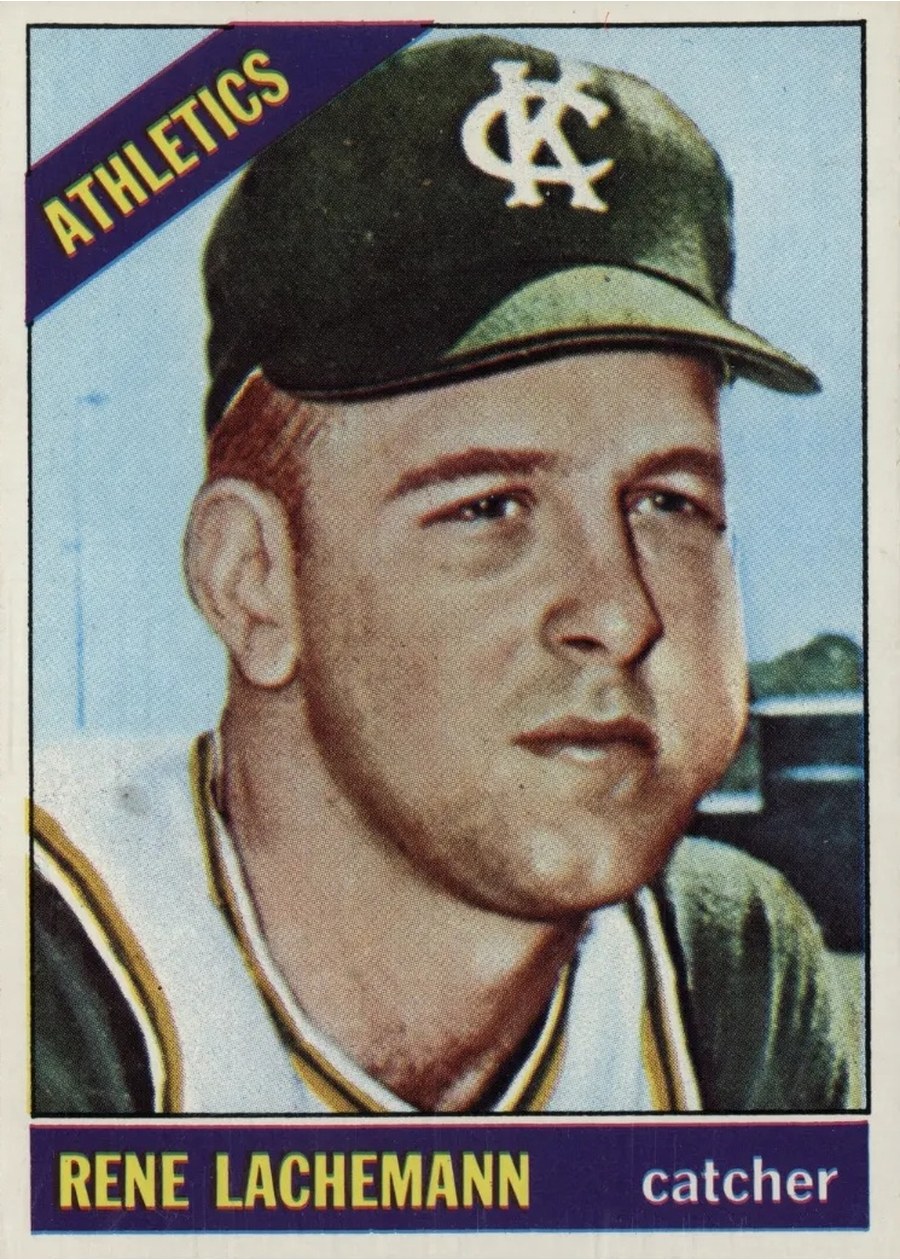 1966 Topps #157 Rene Lachemann, Kansas City Athletics