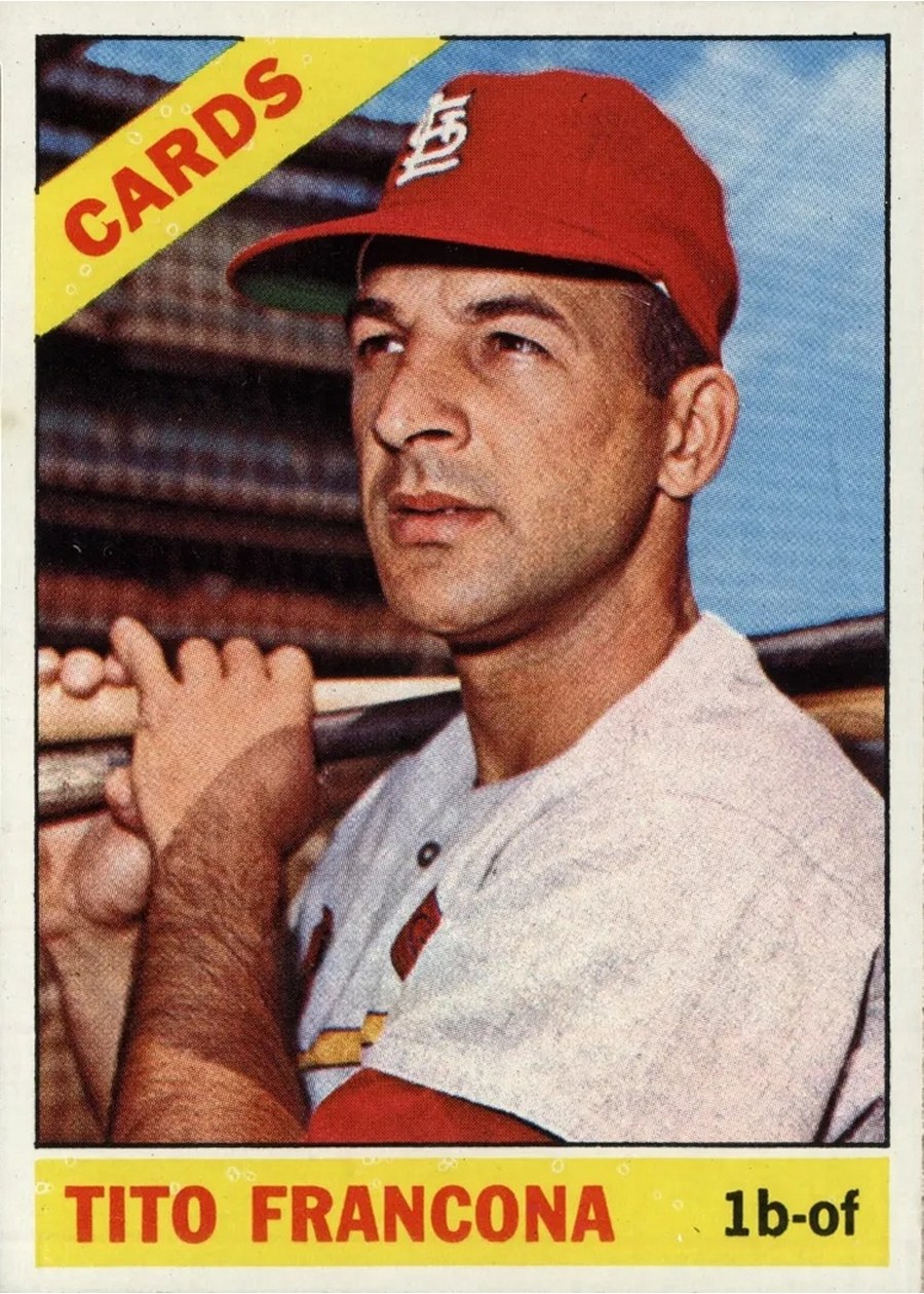 1966 Topps #163 Tito Francona, St. Louis Cardinals