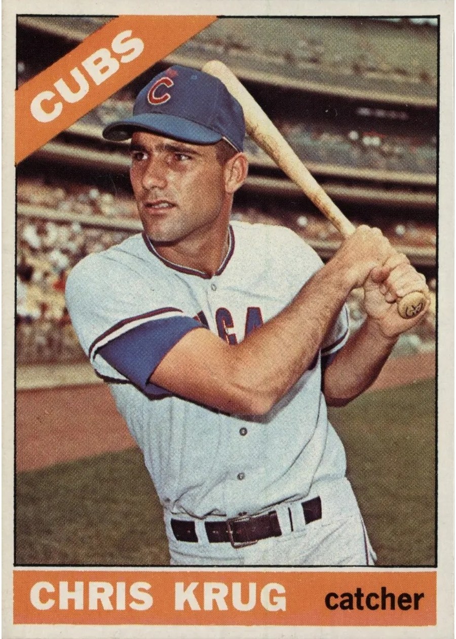1966 Topps #166 Chris Krug, Chicago Cubs