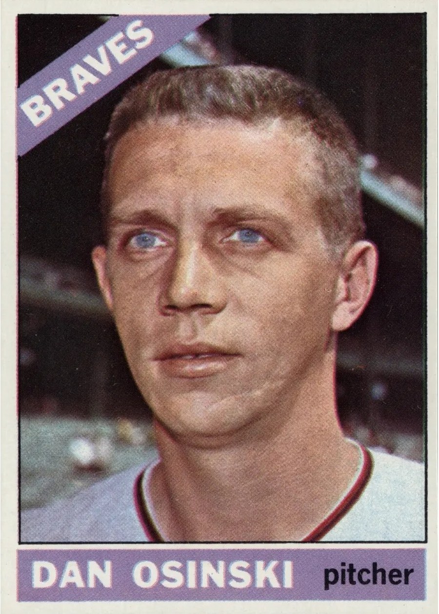 1966 Topps #168 Dan Osinski, Atlanta Braves