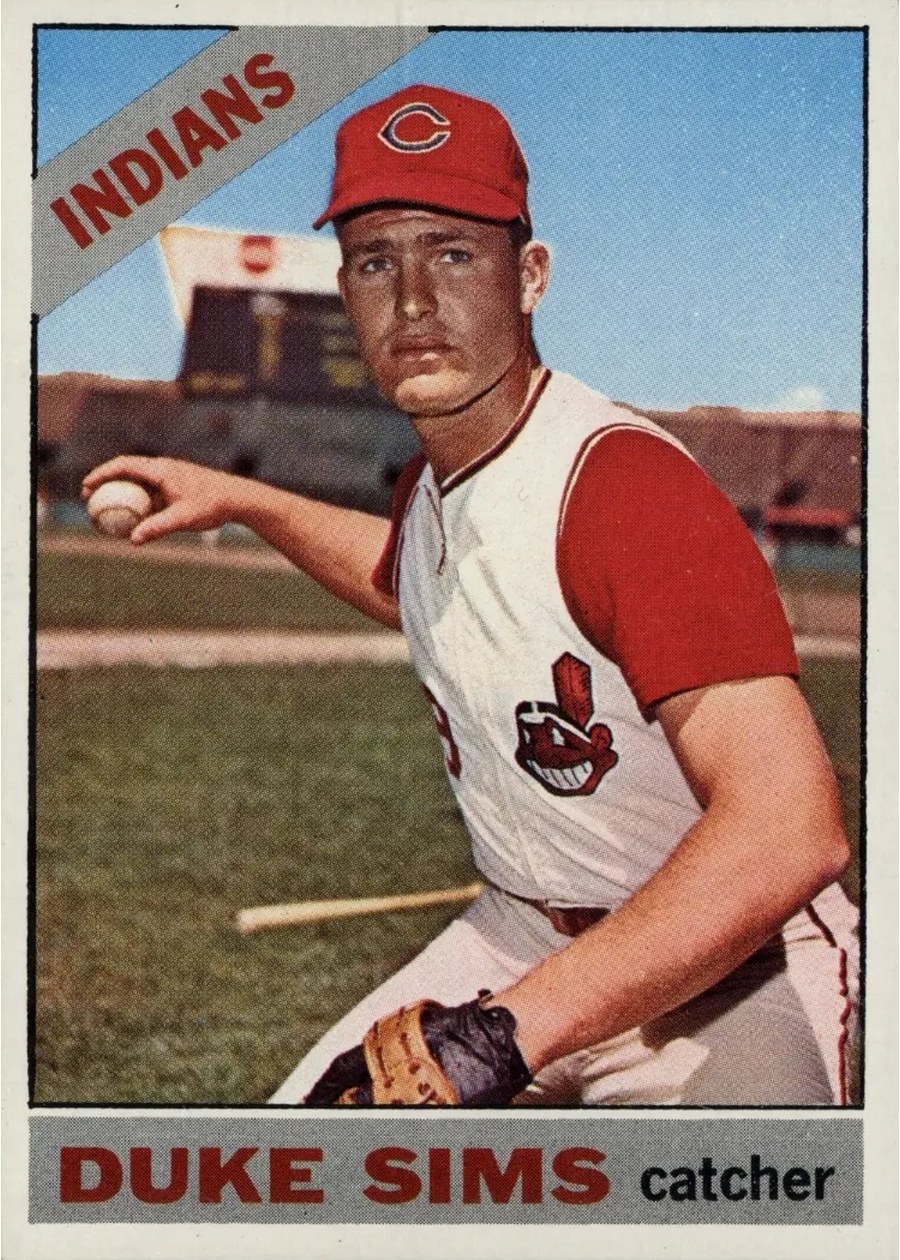 1966 Topps #169 Duke Sims, Cleveland Indians