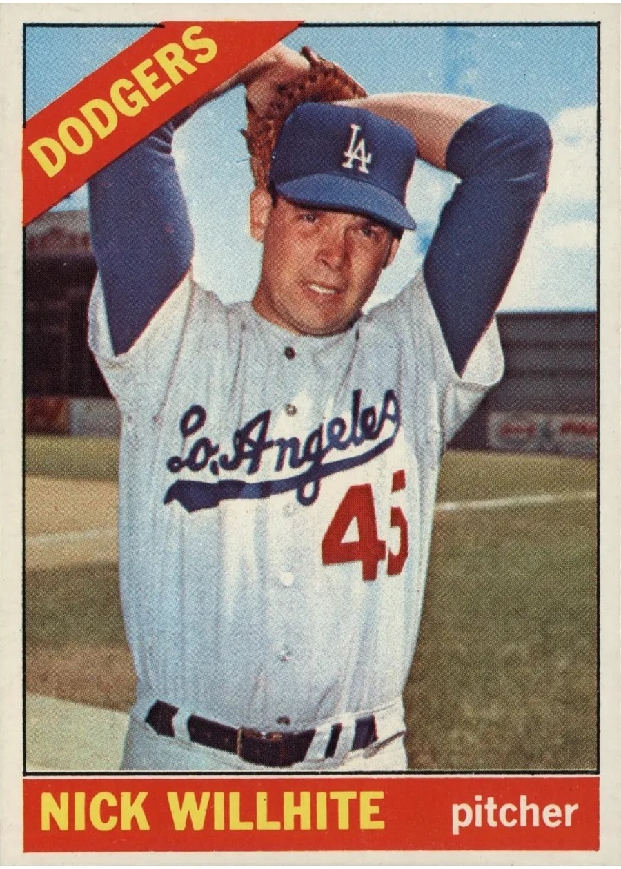 1966 Topps #171 Nick Willhite, Los Angeles Dodgers